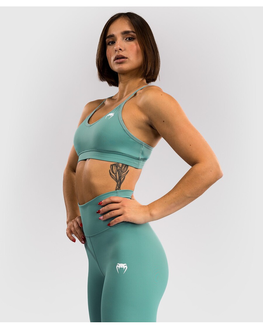 Venum Essential 女性用低衝撃スポーツブラ - アクアグリーン