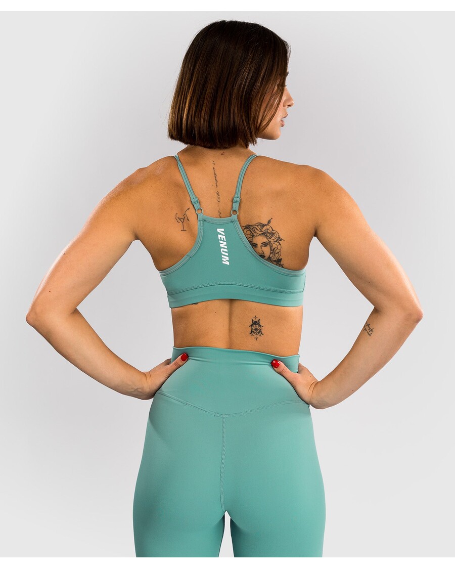 Venum Essential 女性用低衝撃スポーツブラ - アクアグリーン
